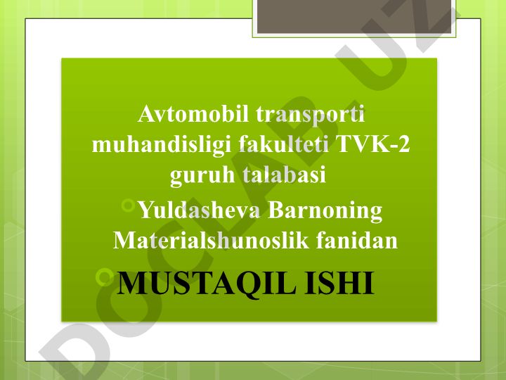 Qiyin eriydigan metallar va ularning xossalari