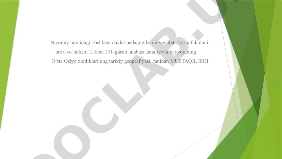 Turkiston general gubernatorligining tarixiy geografiyasi