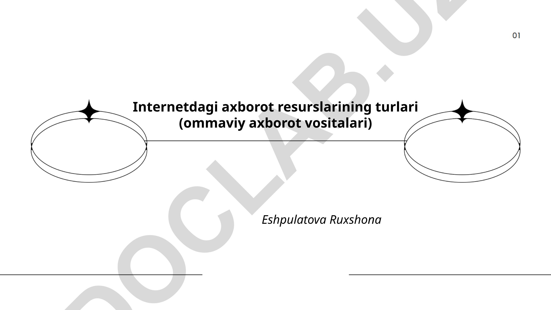 Internetdagi axborot resurslarining turlari va ommaviy axborot vositalari