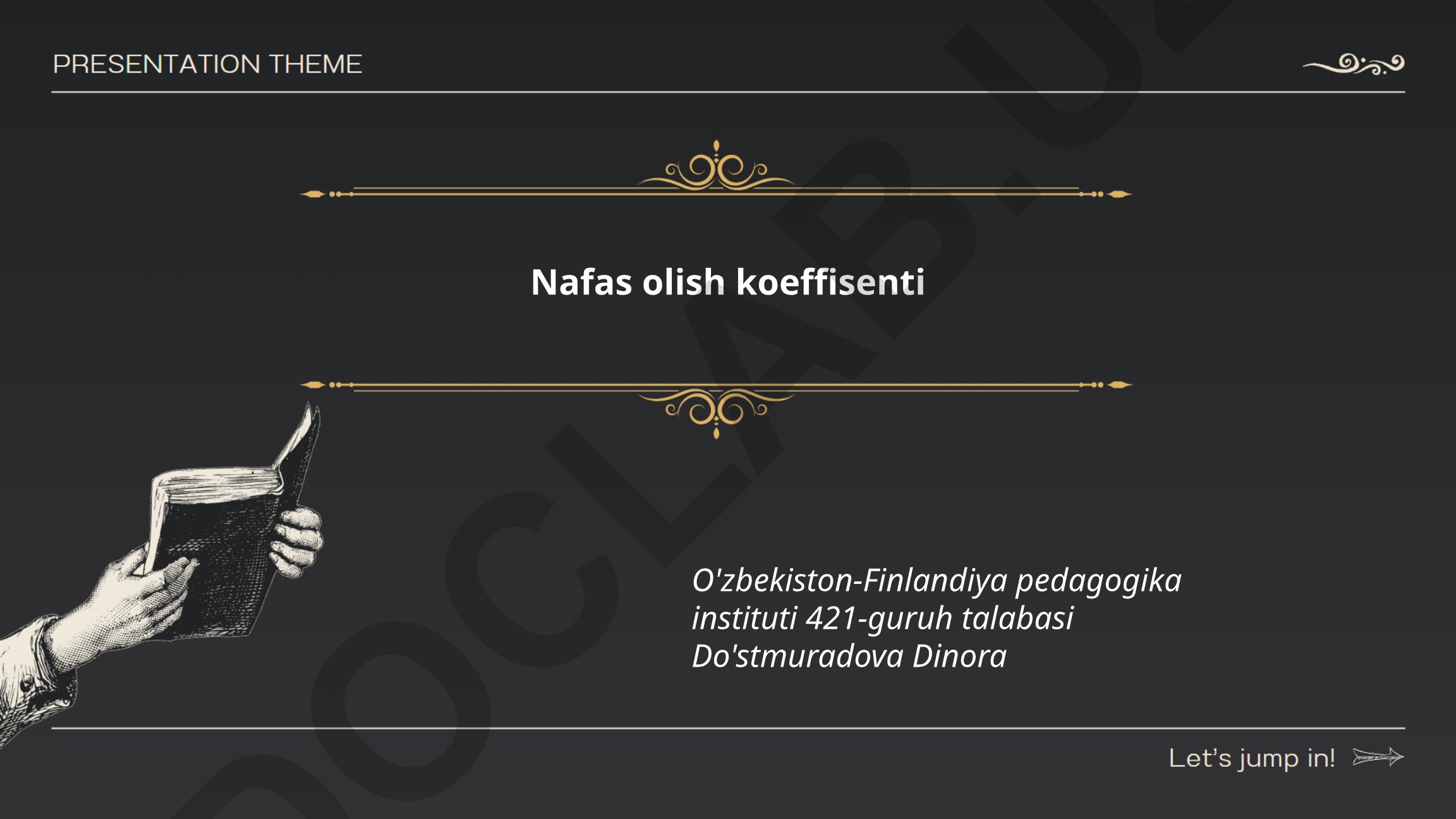 Nafas olish koeffisenti va inson organizmida nafas olish jarayoni