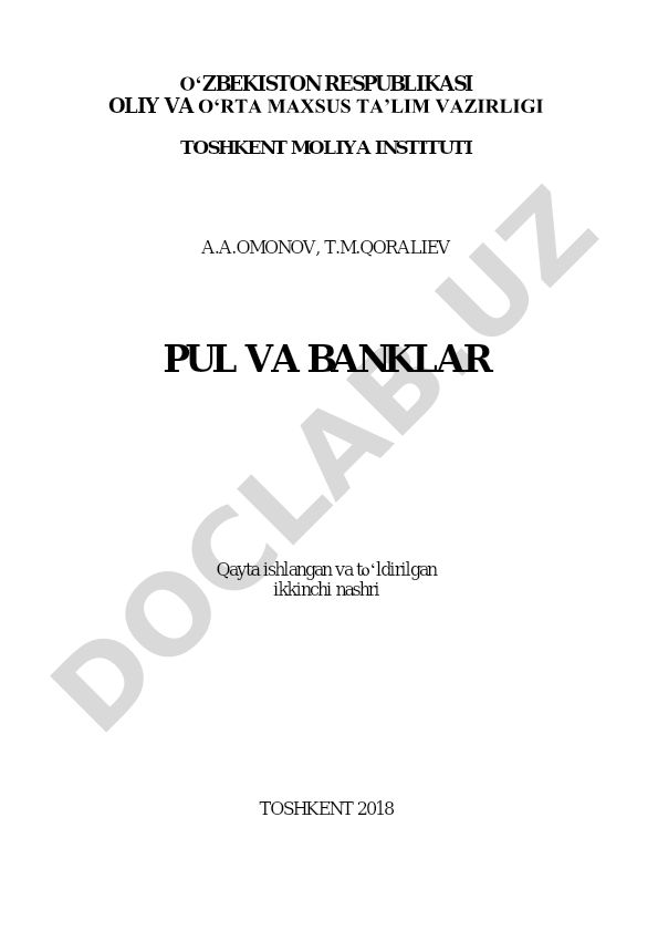 Pul va banklar