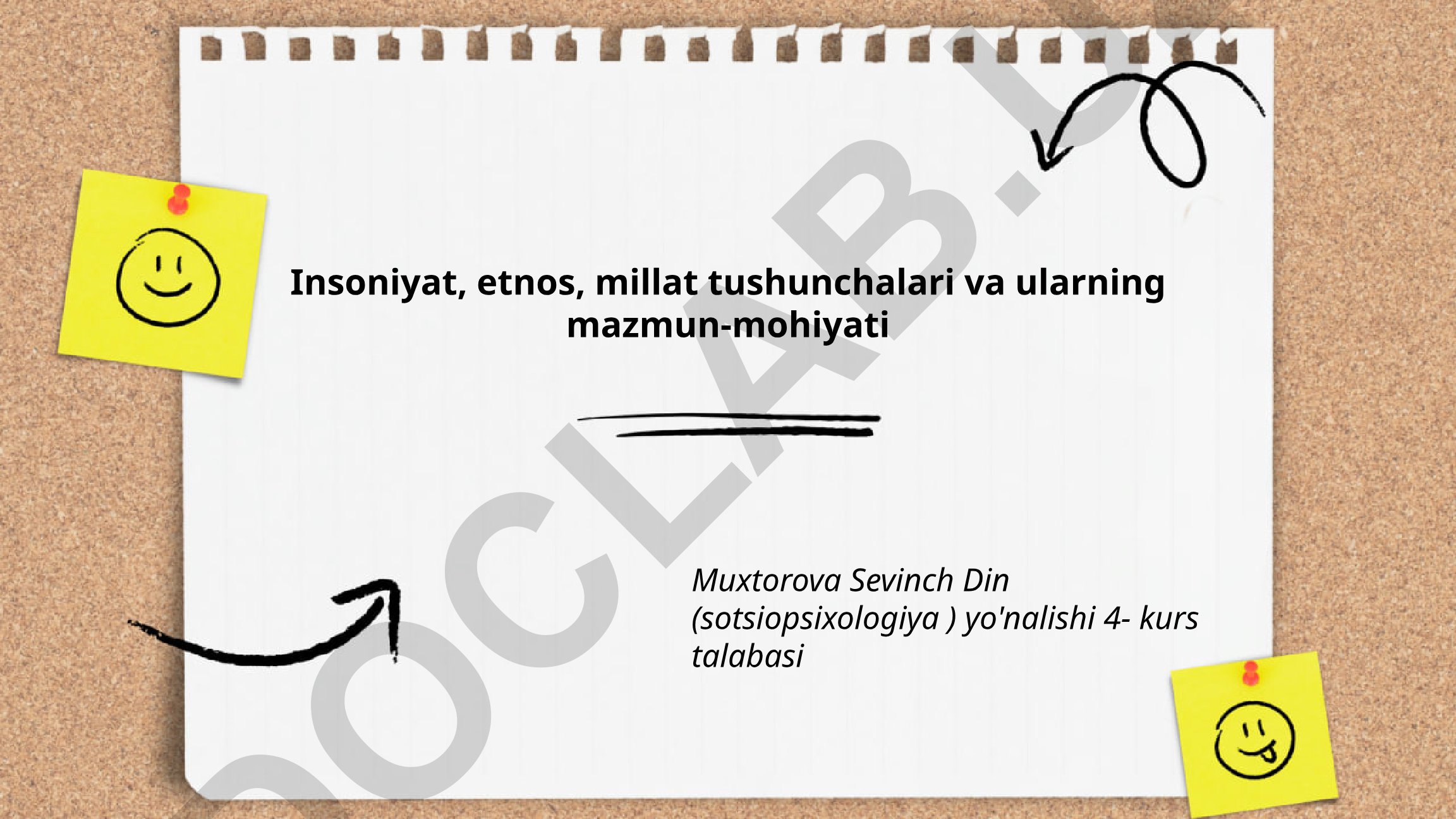 Insoniyat, etnos, millat tushunchalari va ularning mazmun-mohiyati