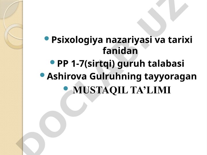 Yangi davr psixologiyasiga umumiy tavsifnoma