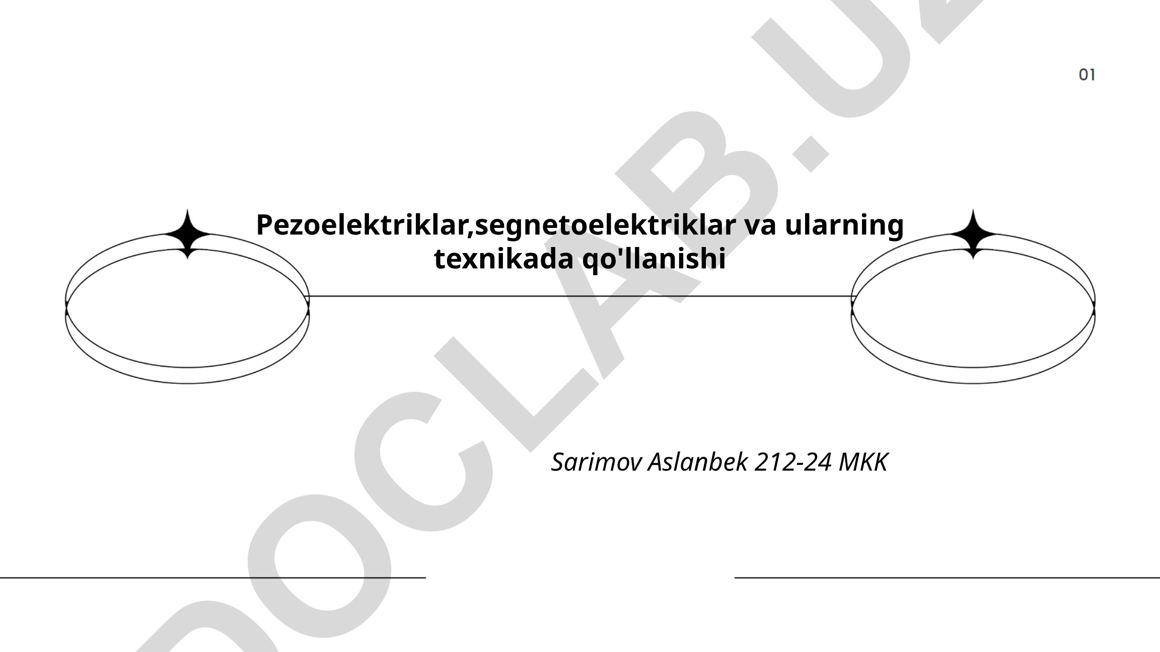 Piezoelektriklar, segnetoelektriklar va ularning texnikada qo'llanishi