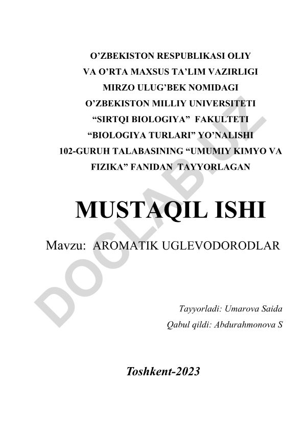 Aromatik uglevodorodlar