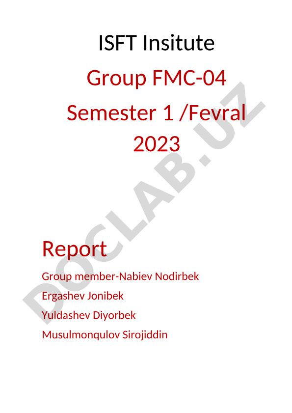 Demonstrative pronouns mavzusi bo'yicha guruh hisoboti