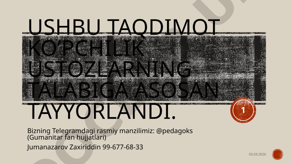 Birinchi jahon urushi va uning Turkistonga ta'siri