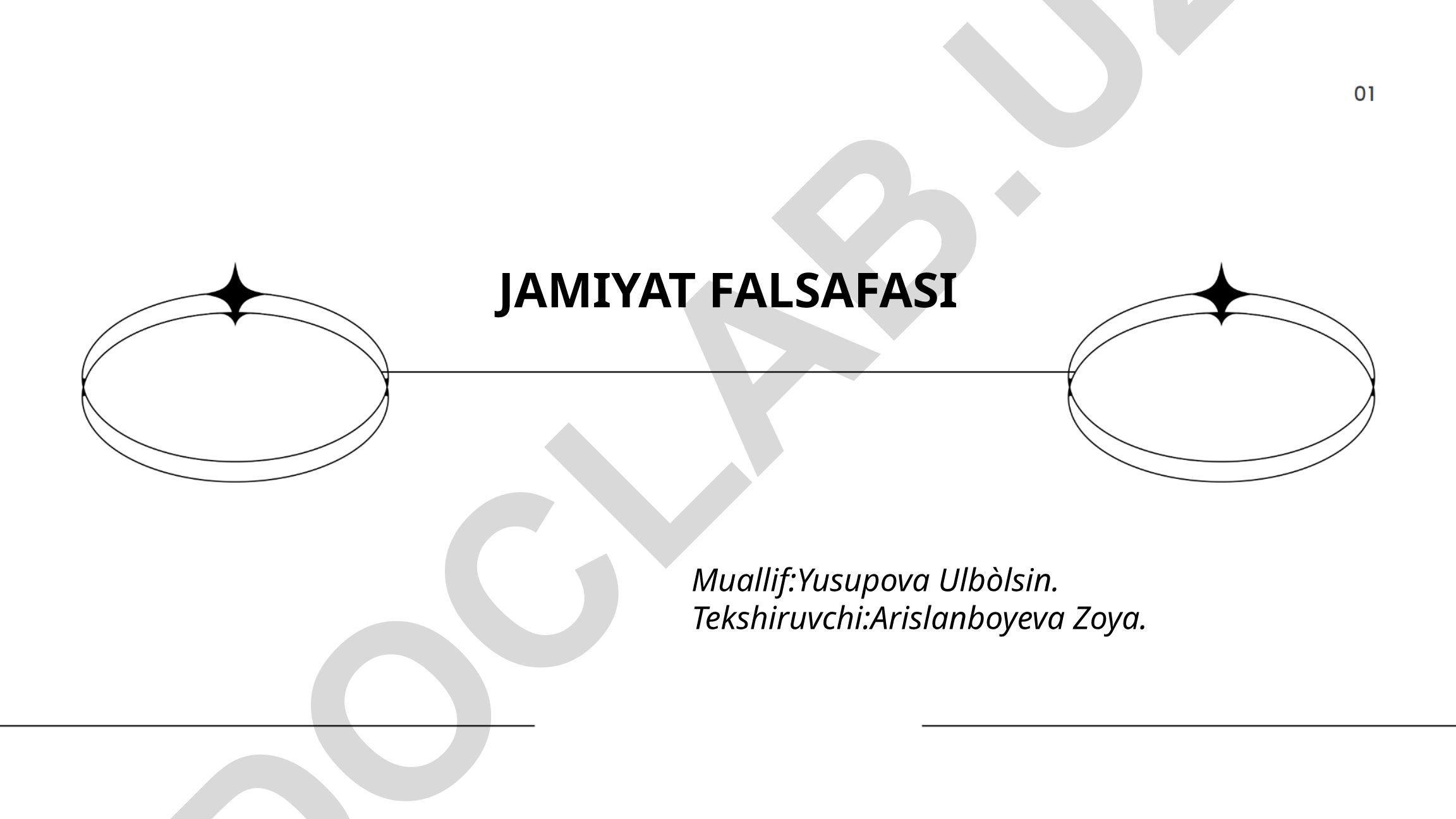 Jamiyat falsafasi va uning jamiyatdagi roli