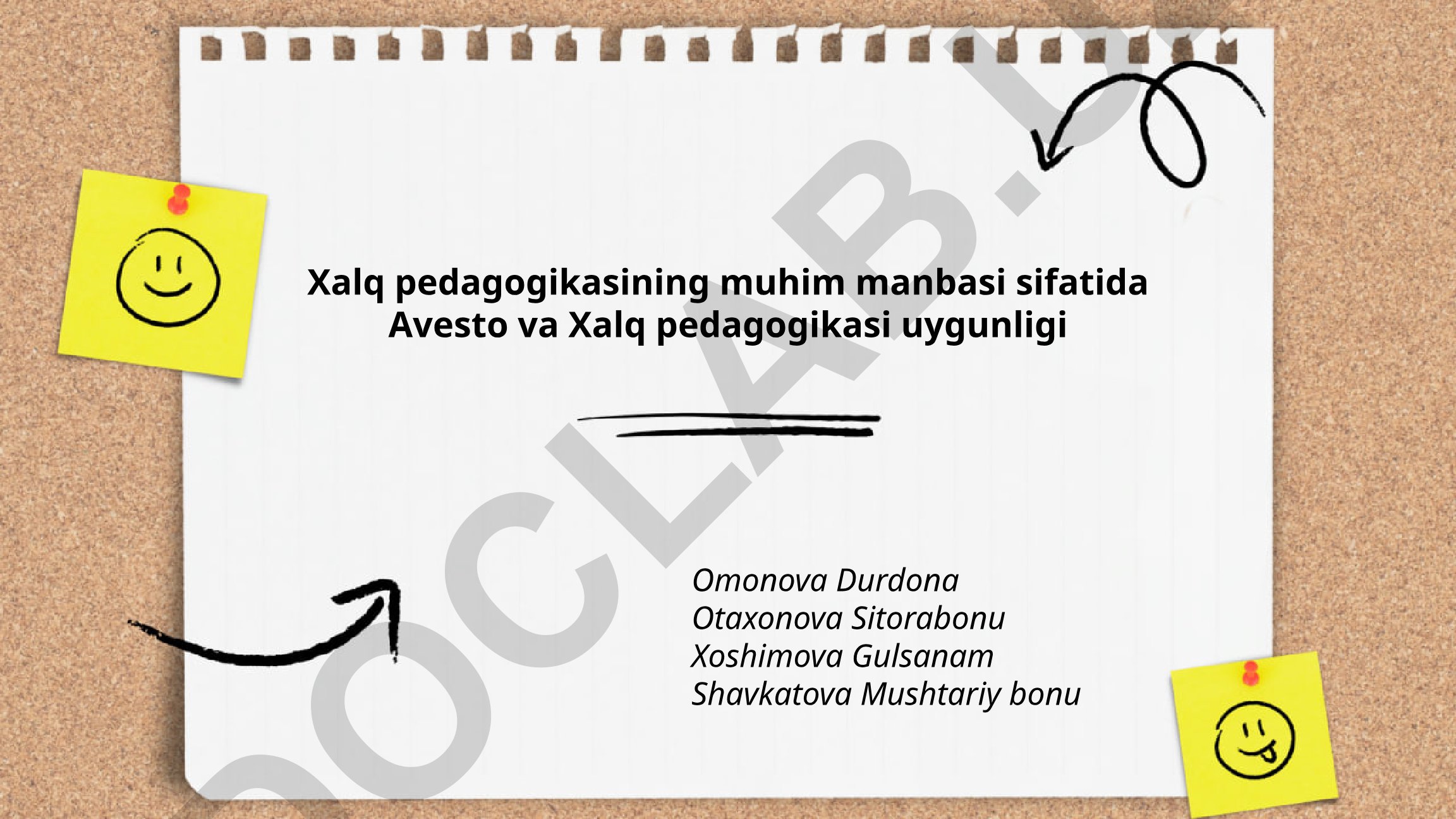 Avestoda tarbiyaviy qadriyatlar va xalq pedagogikasi uygunligi