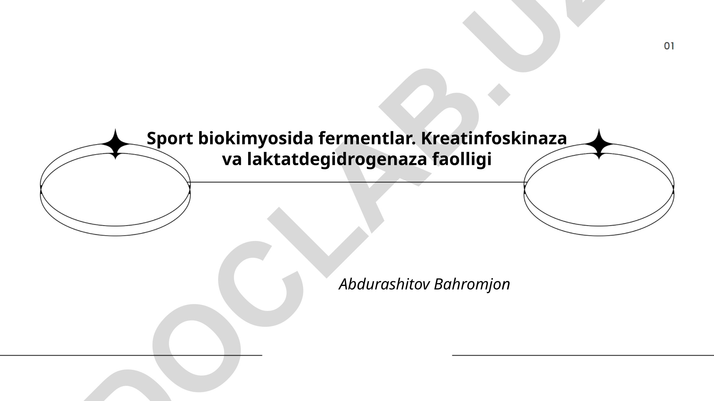 Sport biokimyosida fermentlar: Kreatinfoskinaza va laktatdegidrogenaza faolligi