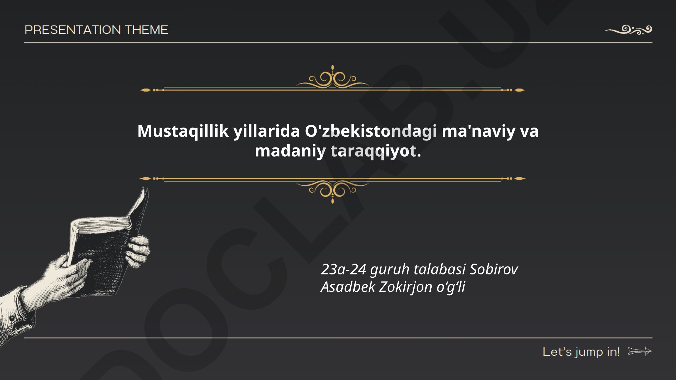 Mustaqillik yillarida O'zbekistondagi ma'naviy va madaniy taraqqiyot