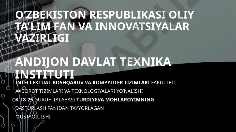Overloading: funksiya va operatorlarni qayta yuklash