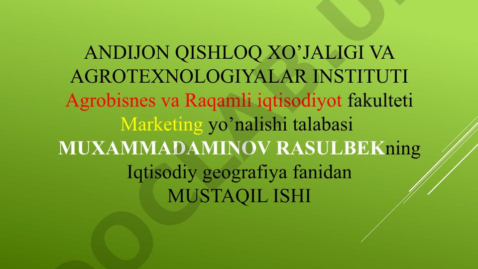 Iqtisodiy geografiya fanining rivojlanish tarixi