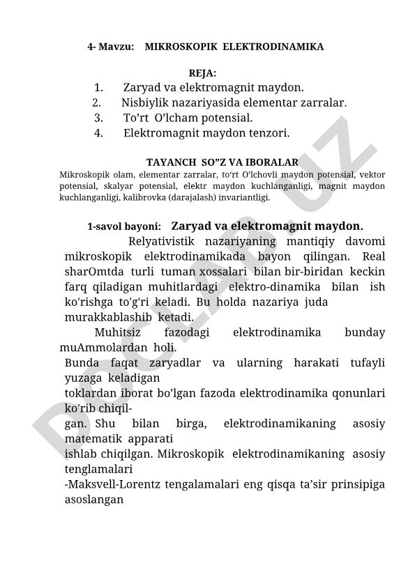 Mikroskopik elektrodinamika