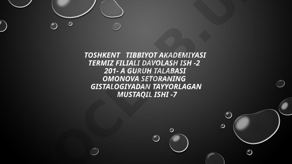 Odam embriologenezining qaltis davrlari