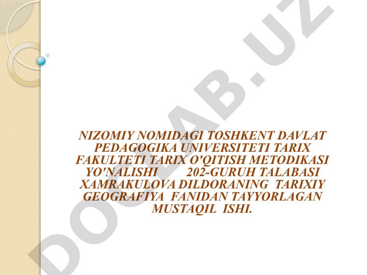 Kartografiya haqida ma`lumot