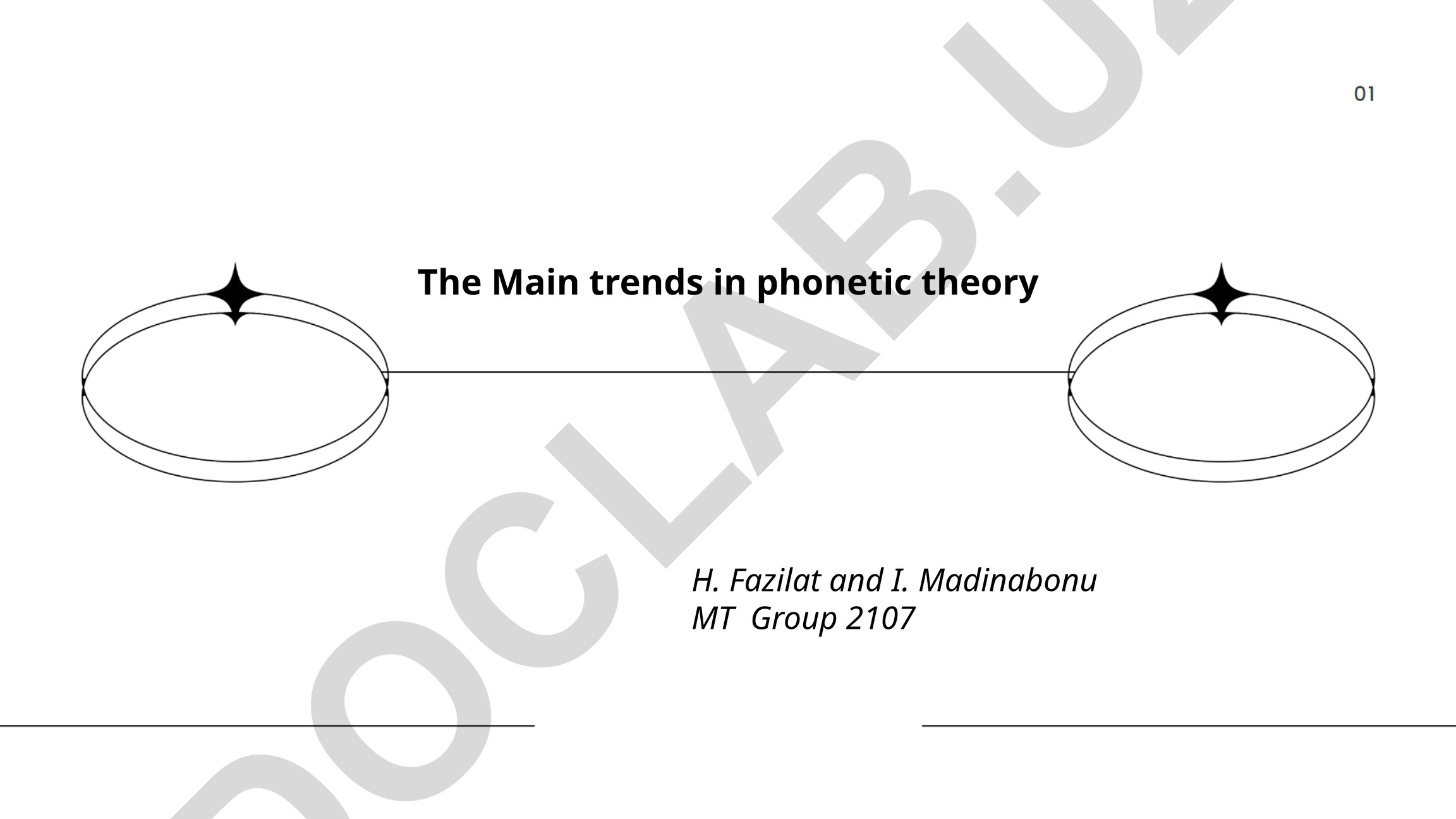 The Main trends in phonetic theory