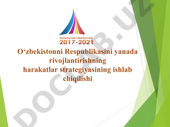 O‘zbekistonni rivojlantirish harakatlar strategiyasi
