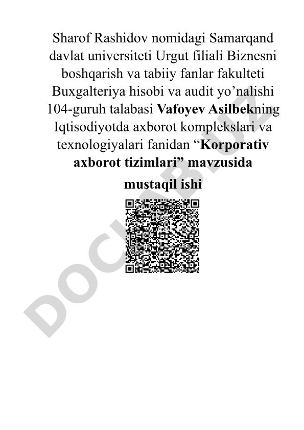 Korporativ axborot tizimlari