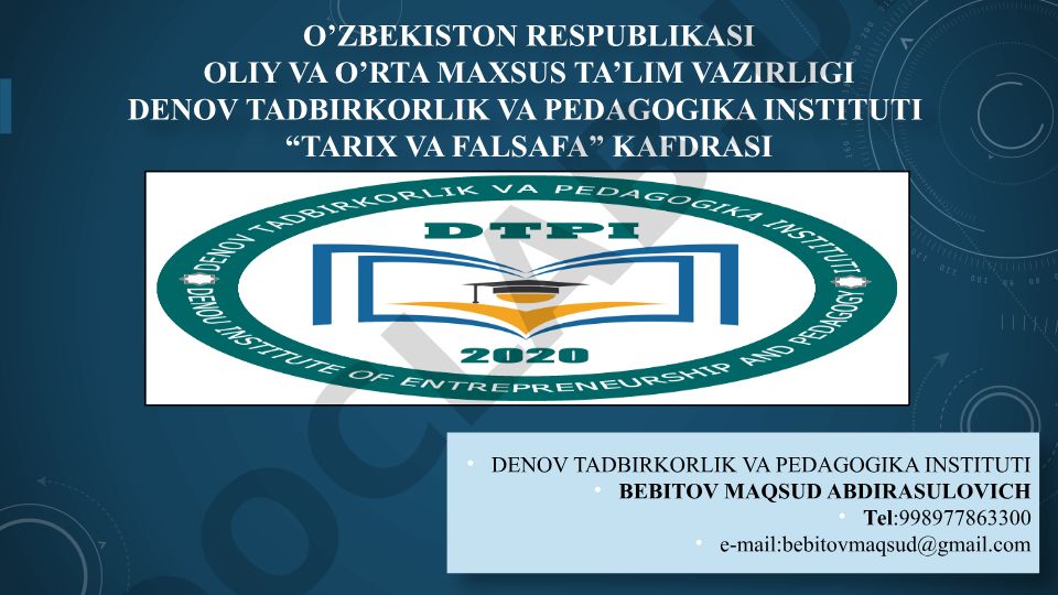 XIII-XIX asrlarda g‘arbiy Yevropa va Rossiyada O‘rta Osiyo haqidagi tarixiy-geografik va kartografik ma’lumotlar