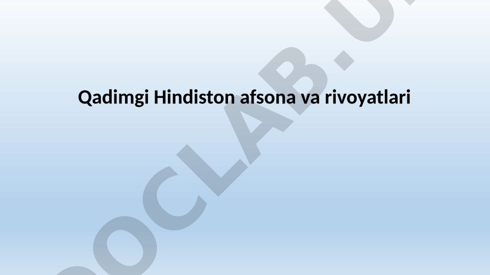 Qadimgi Hindiston afsona va rivoyatlari