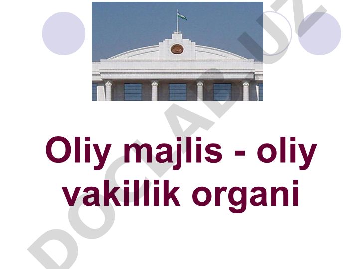 O'zbekiston Respublikasi Oliy Majlisining qonun chiqarish jarayoni