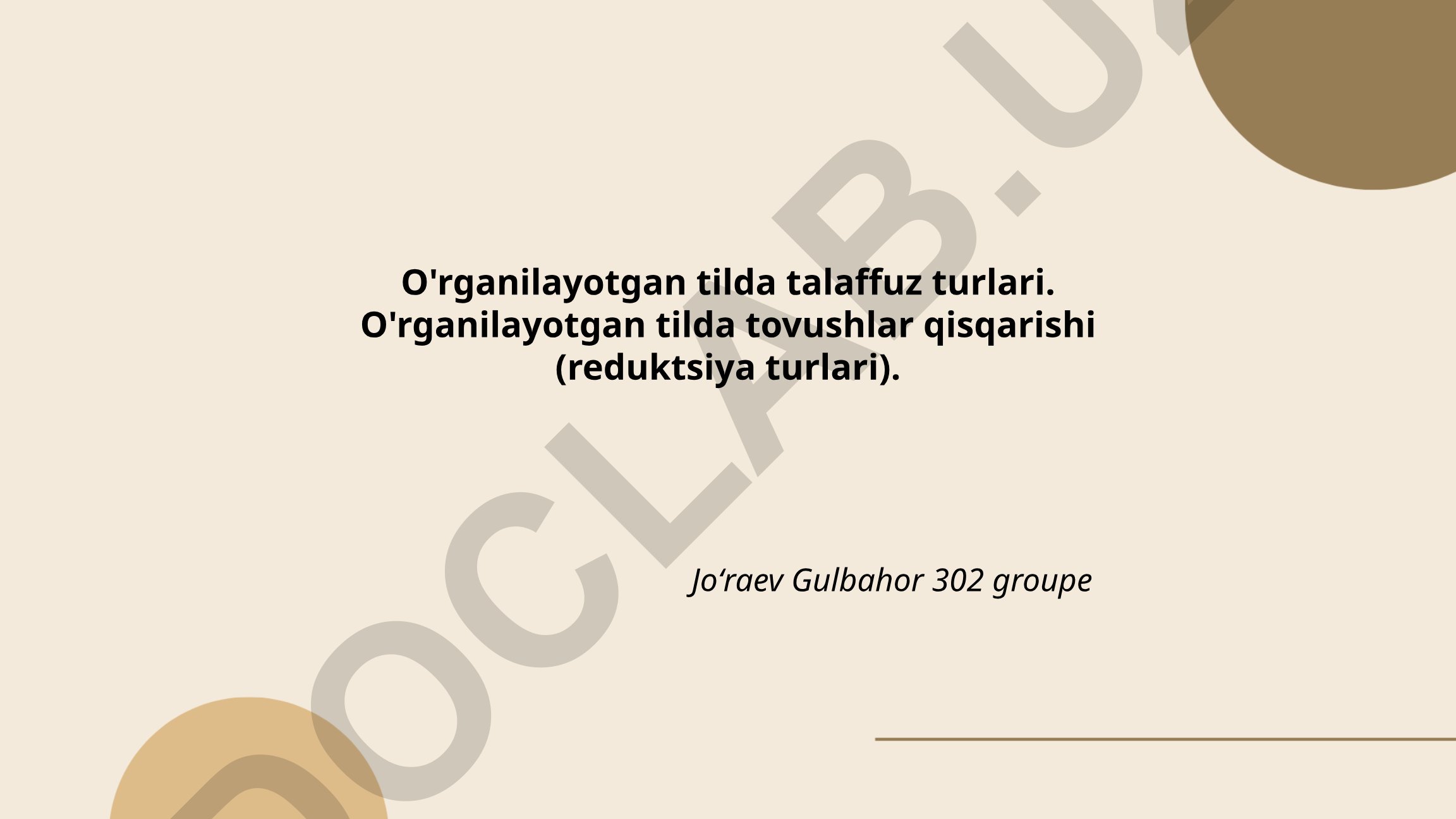 O'rganilayotgan tilda talaffuz turlari va tovushlar qisqarishi