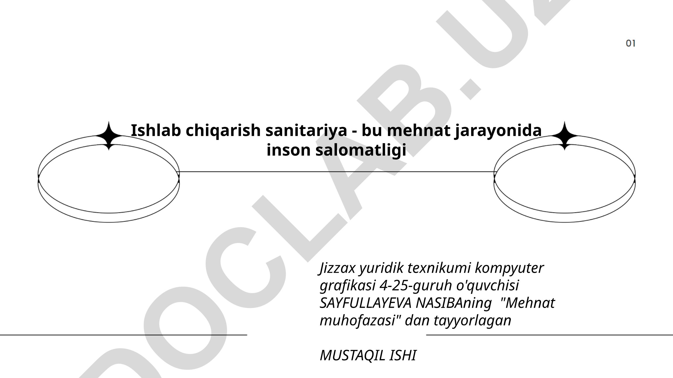 Ishlab chiqarish sanitariyasi va mehnat muhofazasi