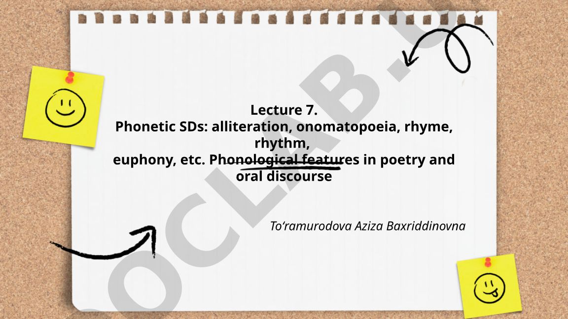 Phonetic Stylistic Devices in English Poetry and Oral Discourse