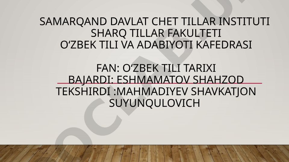 O'zbek tilida mayl va zamon formalari