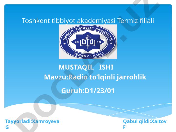 Radio to’lqinli jarrohlik