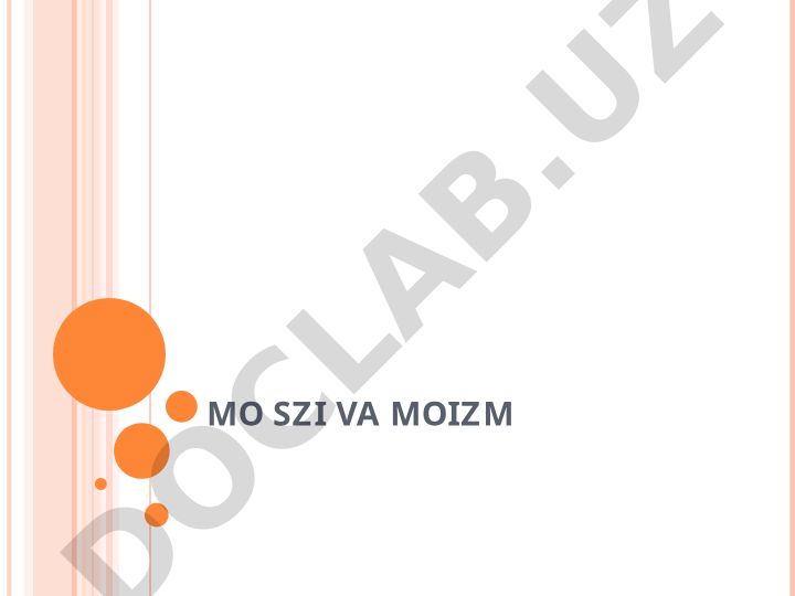 Mo Szi va Moizm falsafiy ta'limoti