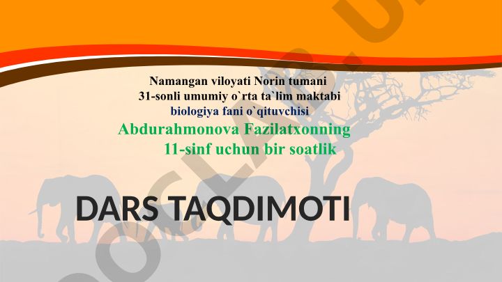 Hayvonlarning tana qoplami va harakat organlari evolutsiyasi