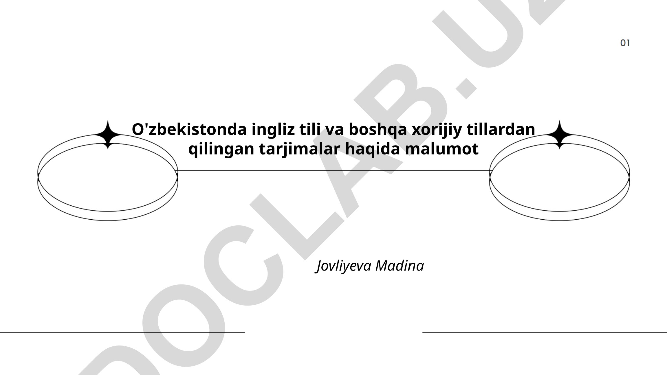 O'zbekistonda ingliz tili va boshqa xorijiy tillardan qilingan tarjimalar
