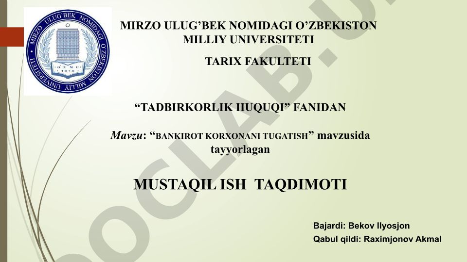 Bankrot korxonani tugatish