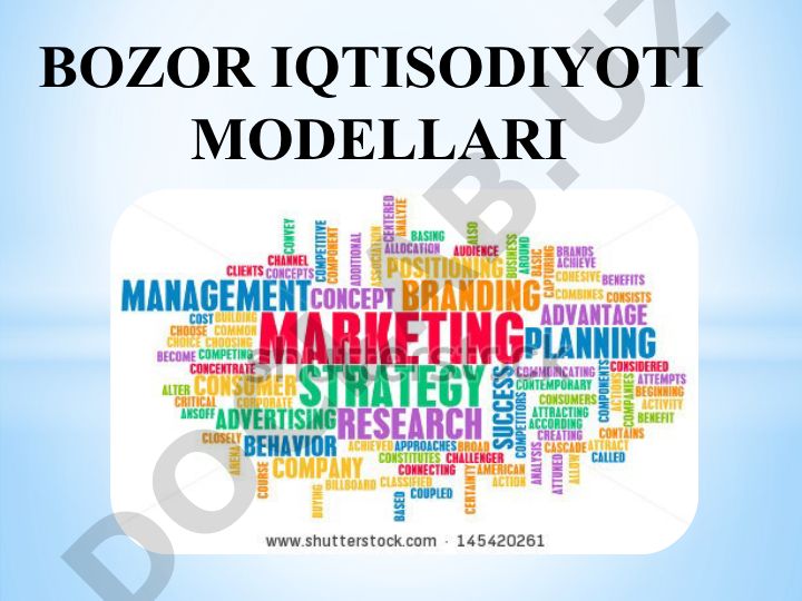 Bozor iqtisodiyoti modellari