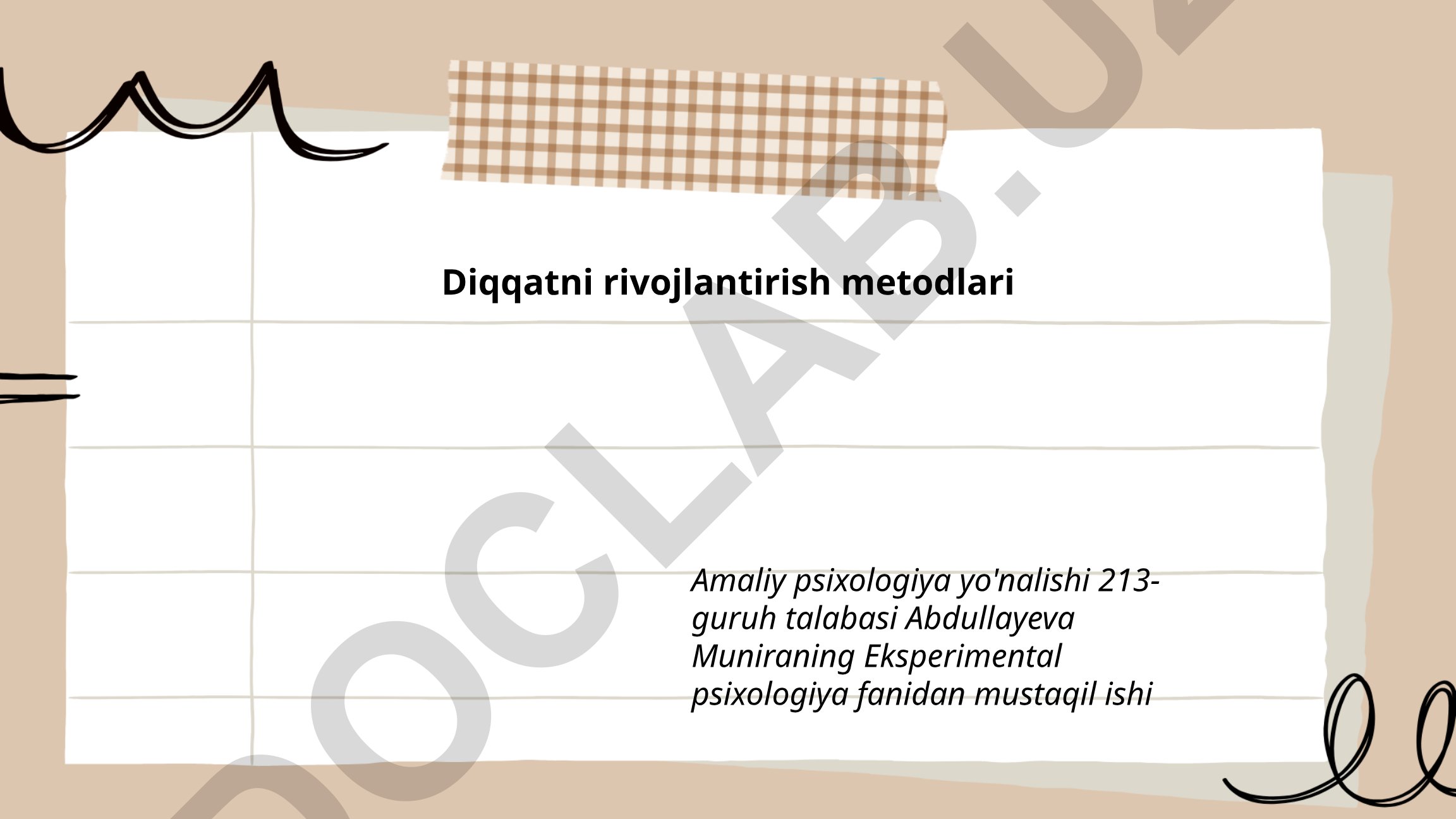 Diqqatni rivojlantirish metodlari