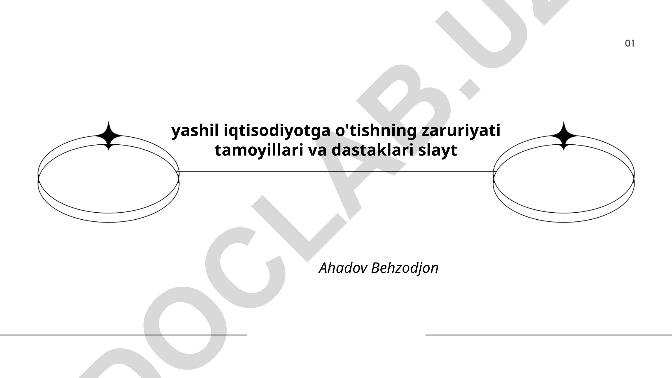 Yashil iqtisodiyotga o'tishning zaruriyati, tamoyillari va dastaklari