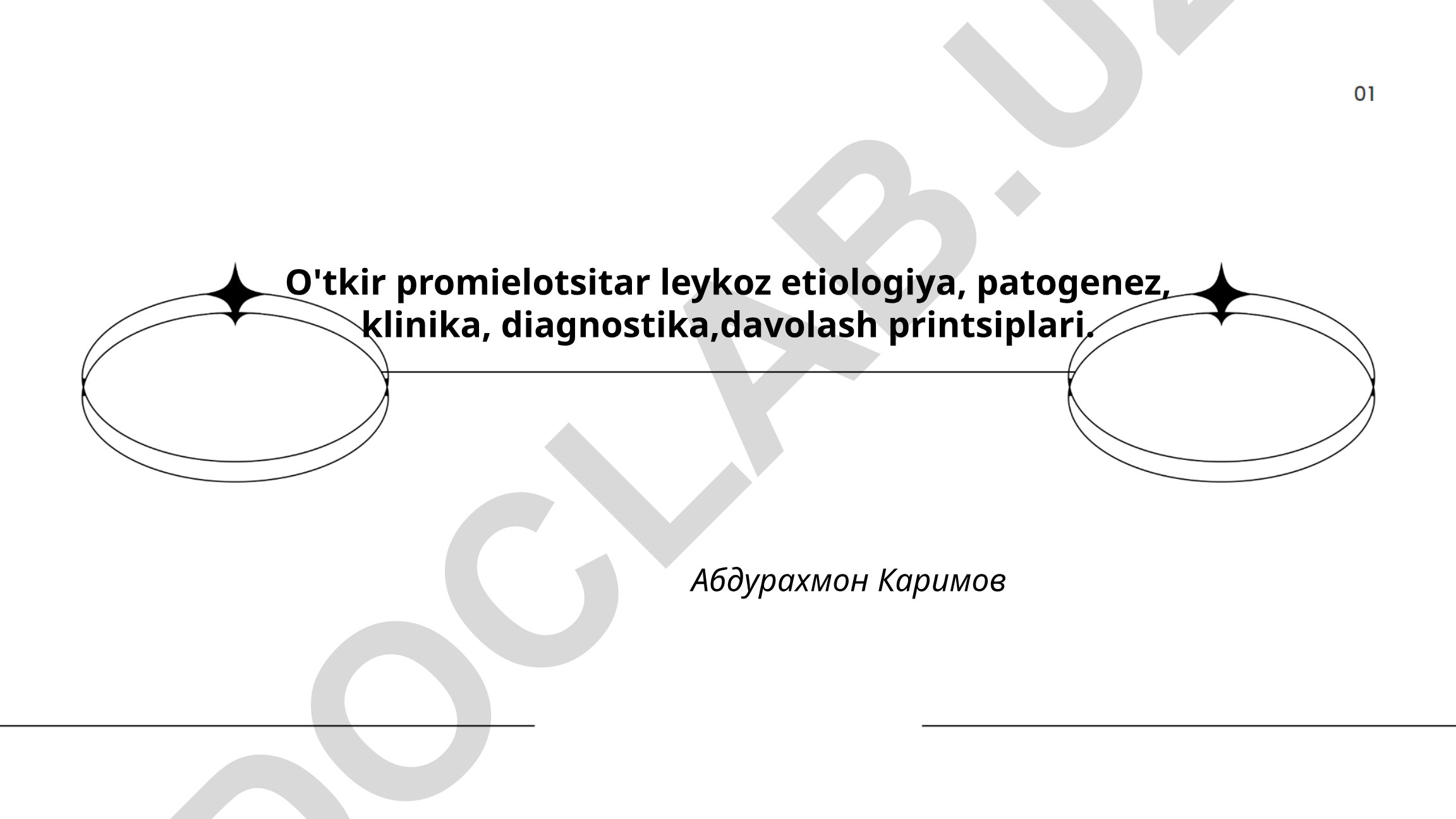 O'tkir promielotsitar leykoz etiologiya, patogenez, klinika, diagnostika, davolash printsiplari