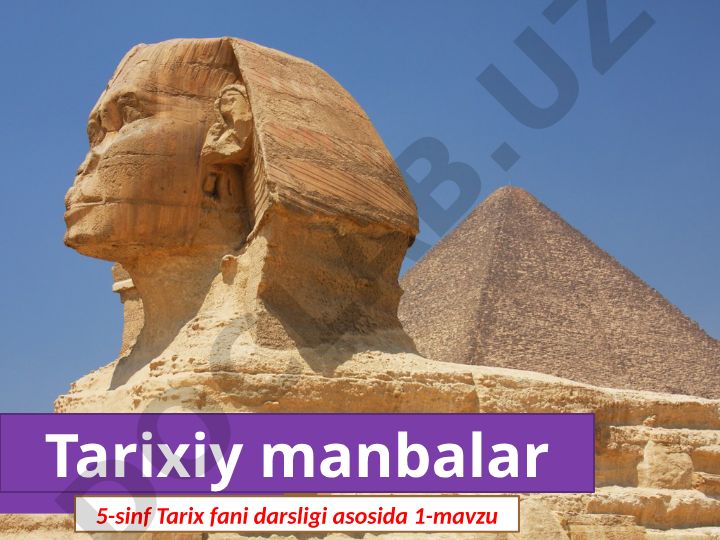 Tarixiy manbalar va ularning turlari
