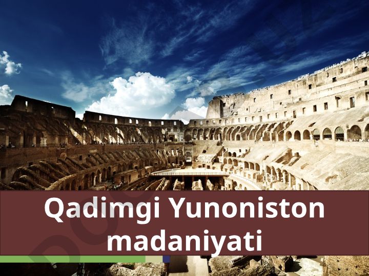 Qadimgi Yunoniston madaniyati va ta'lim tizimi