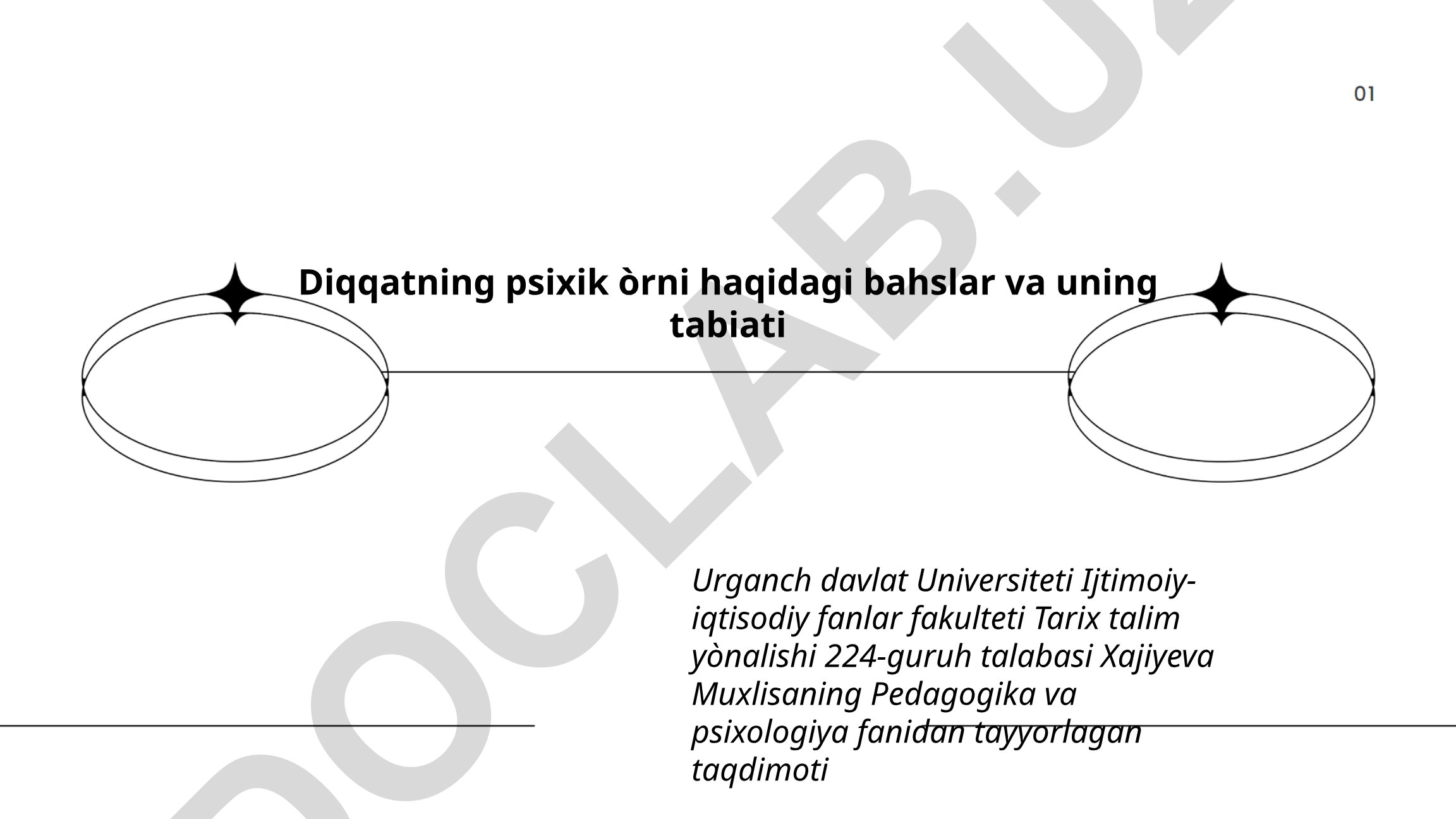 Diqqatning psixik òrni haqidagi bahslar va uning tabiati