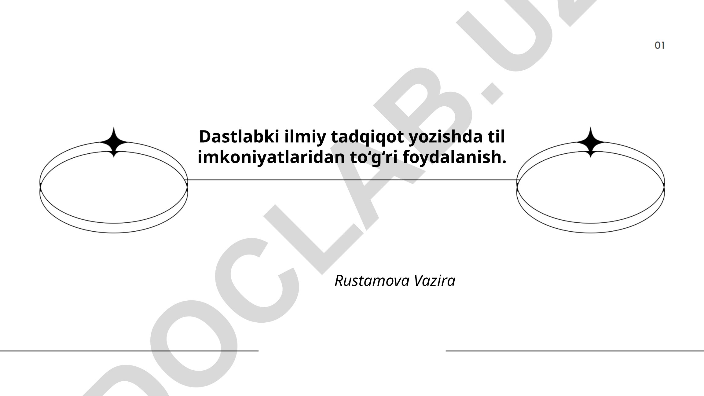 Dastlabki ilmiy tadqiqot yozishda til imkoniyatlaridan to'g'ri foydalanish