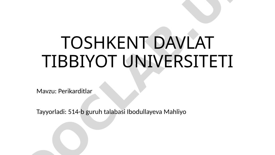 Perikarditlar