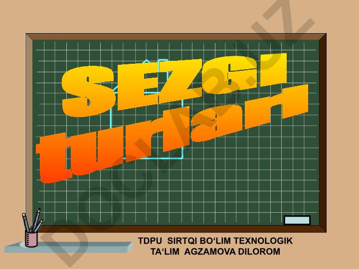 Sezgi turlari va ularning psixologik tavsifi