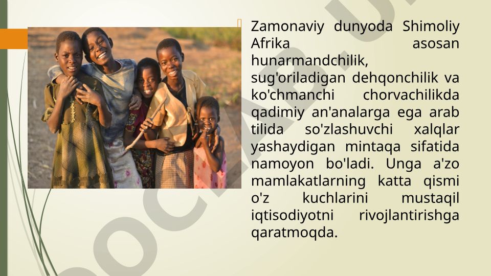 Shimoliy va G'arbiy Afrika iqtisodiyoti va geografiyasi