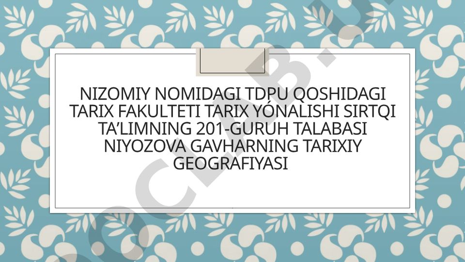Qo'qon xonligi tarixiy geografiyasi