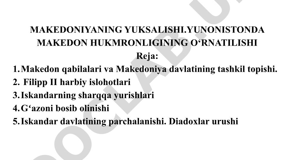Makedoniyaning yuqalishi va Yunonistonda Makedon hukmronligining o'rnatilishi