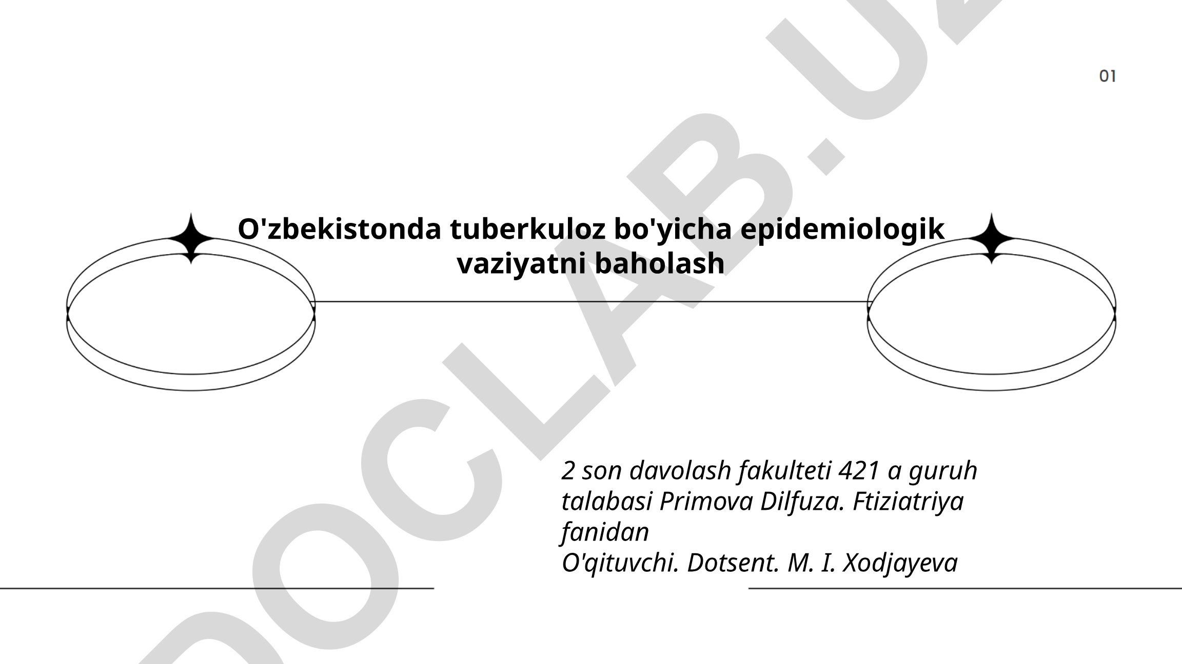O'zbekistonda tuberkuloz epidemiologik vaziyatini baholash
