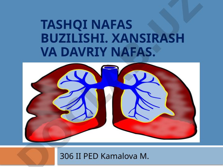 Tashqi nafas buzilishi va nafas o'zgarishlari